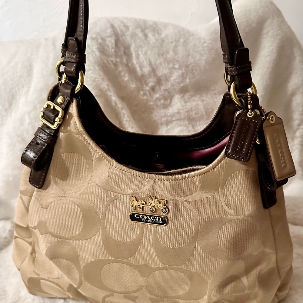 Coach Beige Signature Collection Women's Bag (w/free shipping)